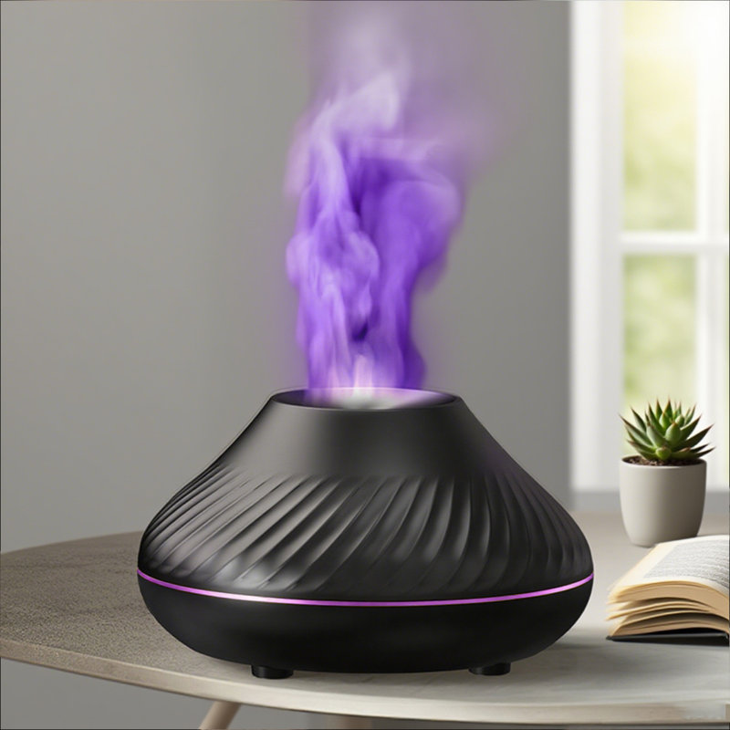EFPerfect Aroma Humidifier ，3d Volcano Flame Mist Air For Home